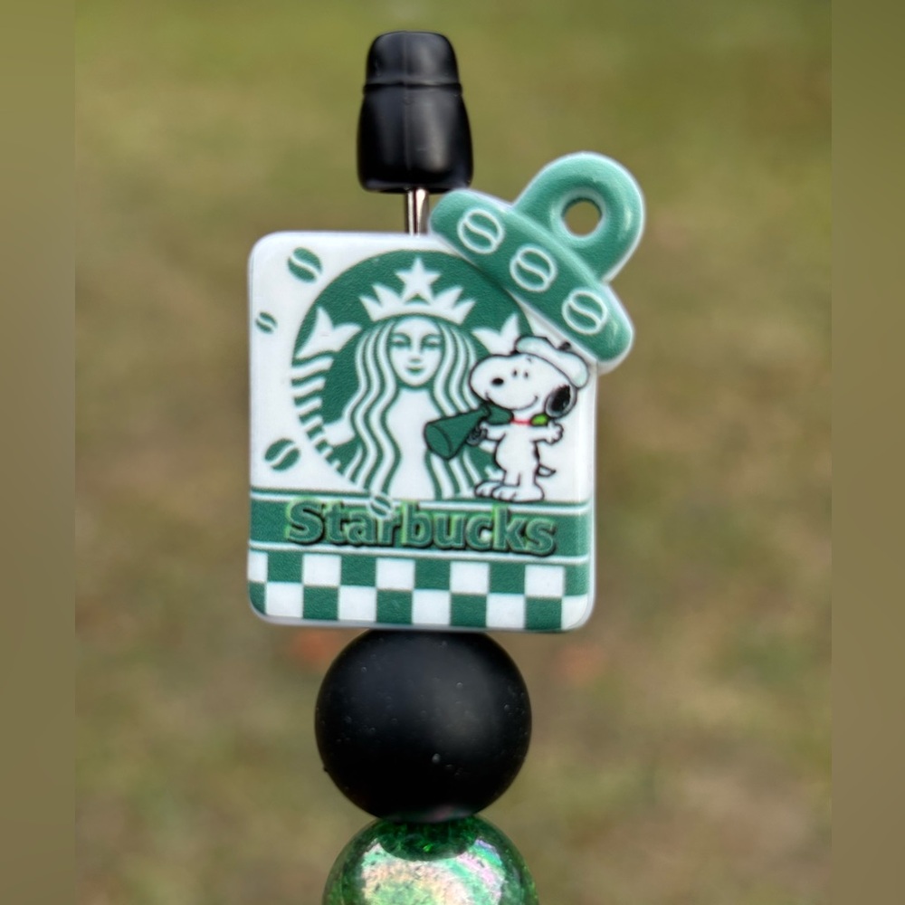 Coffee Black and Green Decorative Handmade Pen - Picture 2 of 2